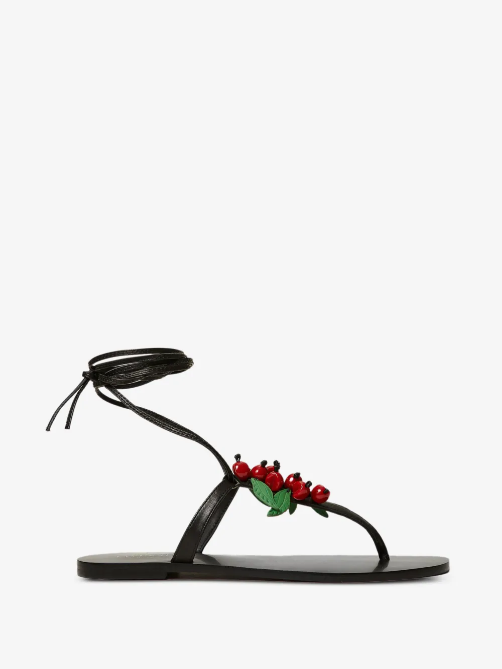Twinset Leather Thong Sandals With Cherries | 38