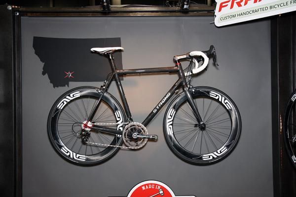 Carl Strong showed off his (almost) new full carbon fiber road frame at NAHBS.