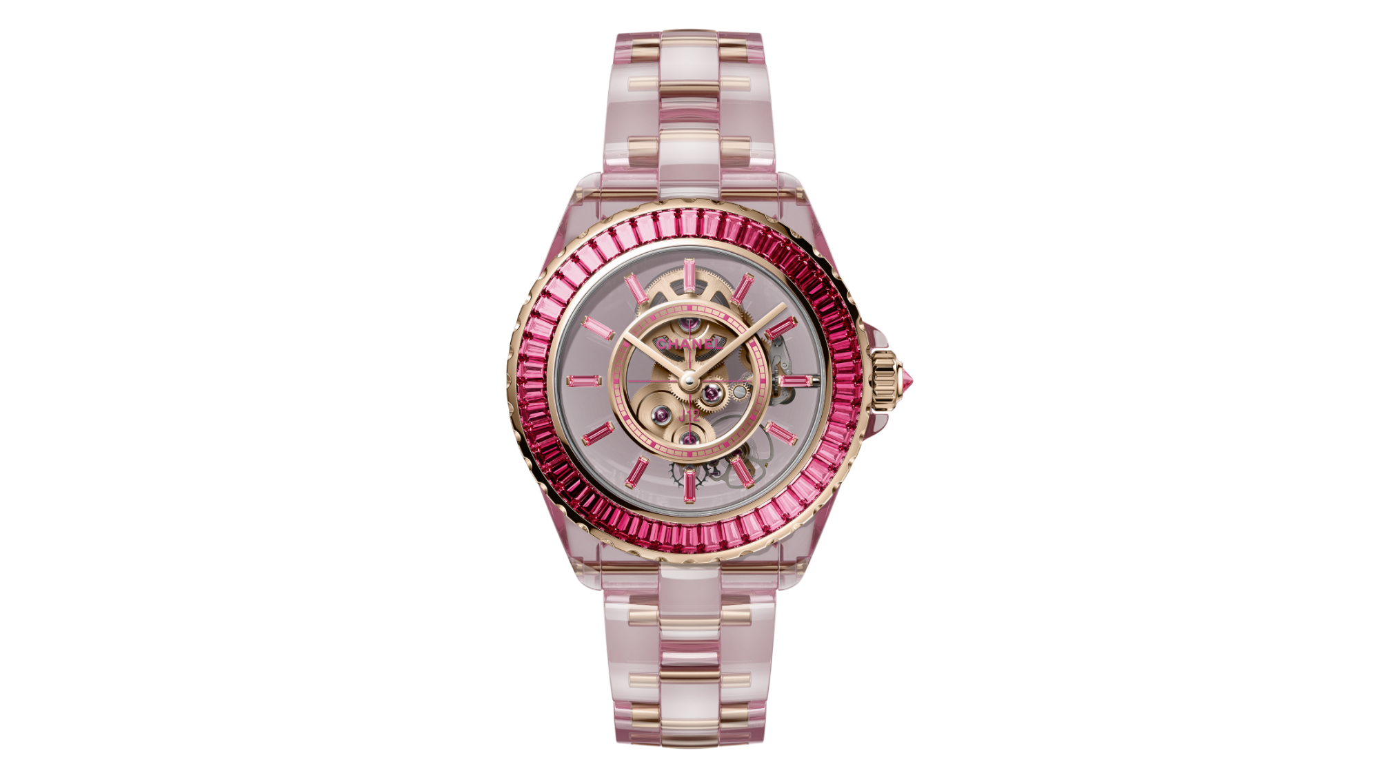 Pink edition of Chanel's J12 watch