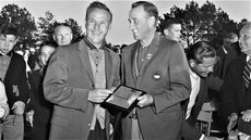 Why Is The Masters A Major? Art Wall presents Arnold Palmer with the Green Jacket after the 1960 Masters Tournament