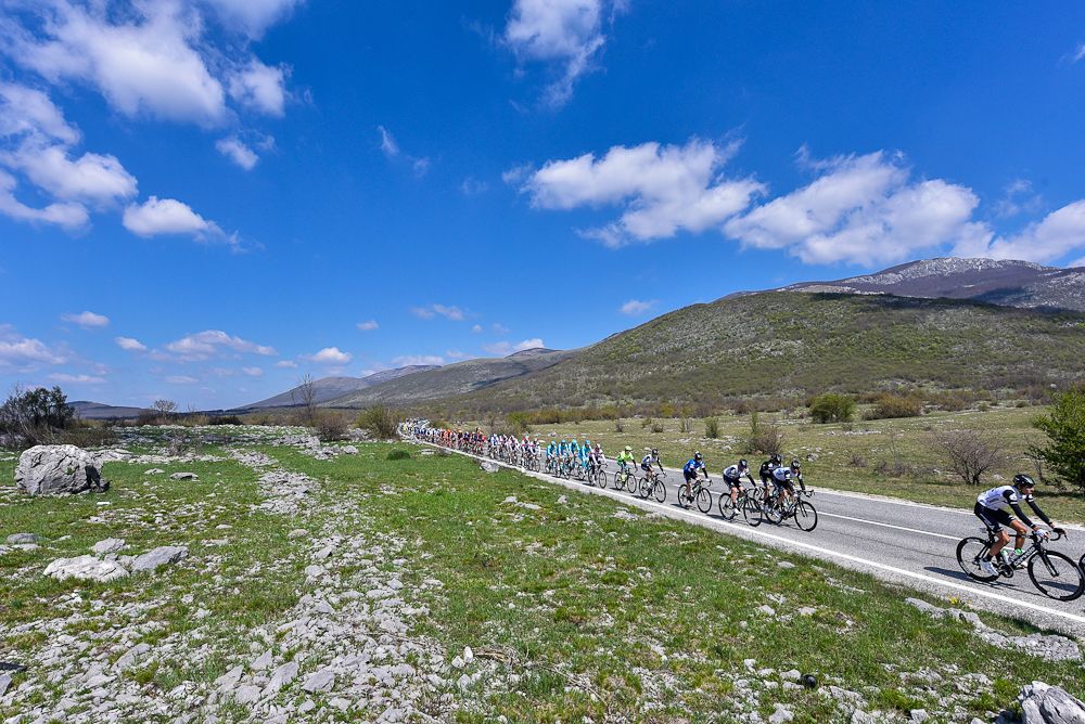 The peloton in action during stage 2 at the Tour of Croatia