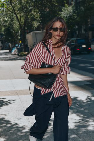 Oversized Striped Shirt