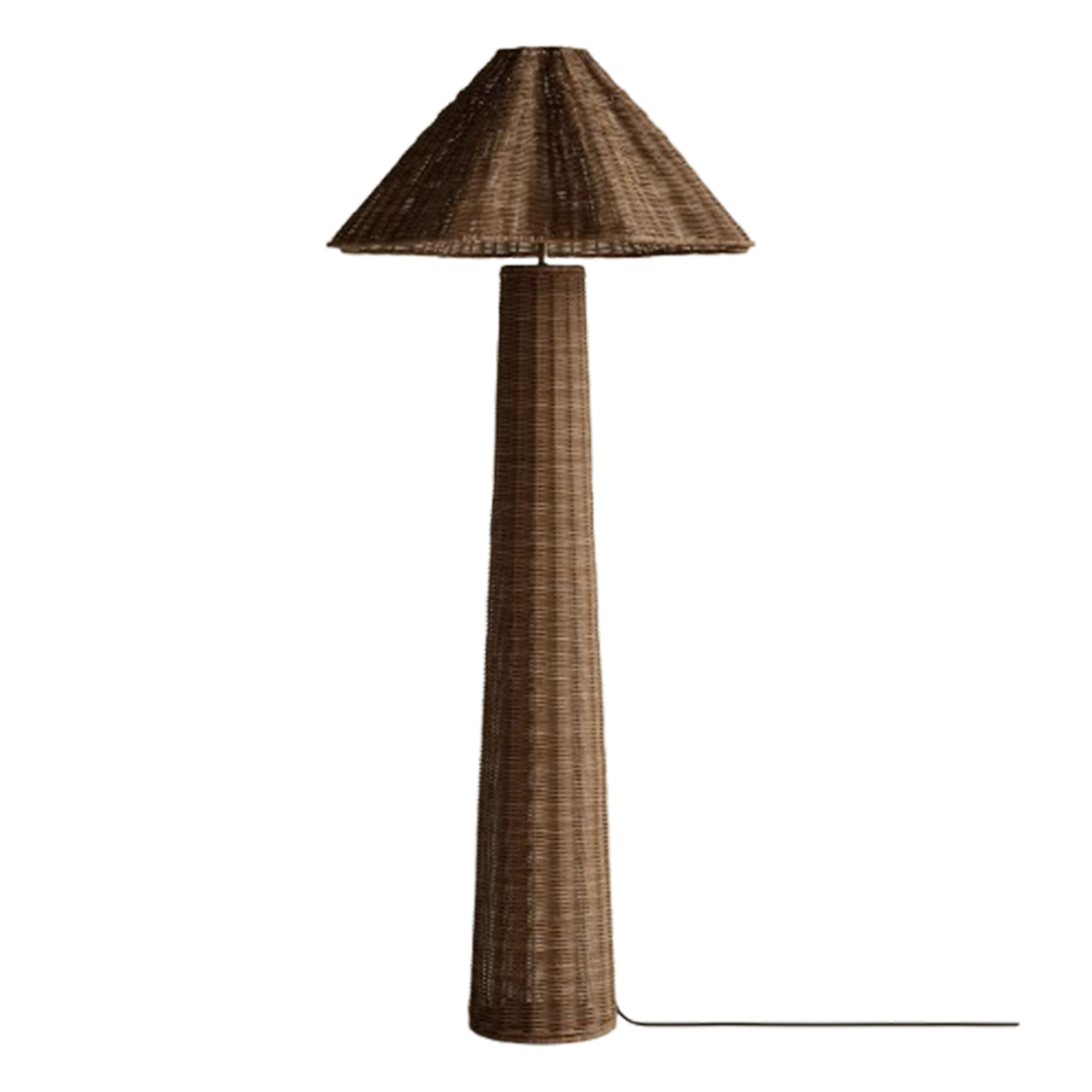 M&amp;amp;S, Wicker Scallop Flare Floor Lamp