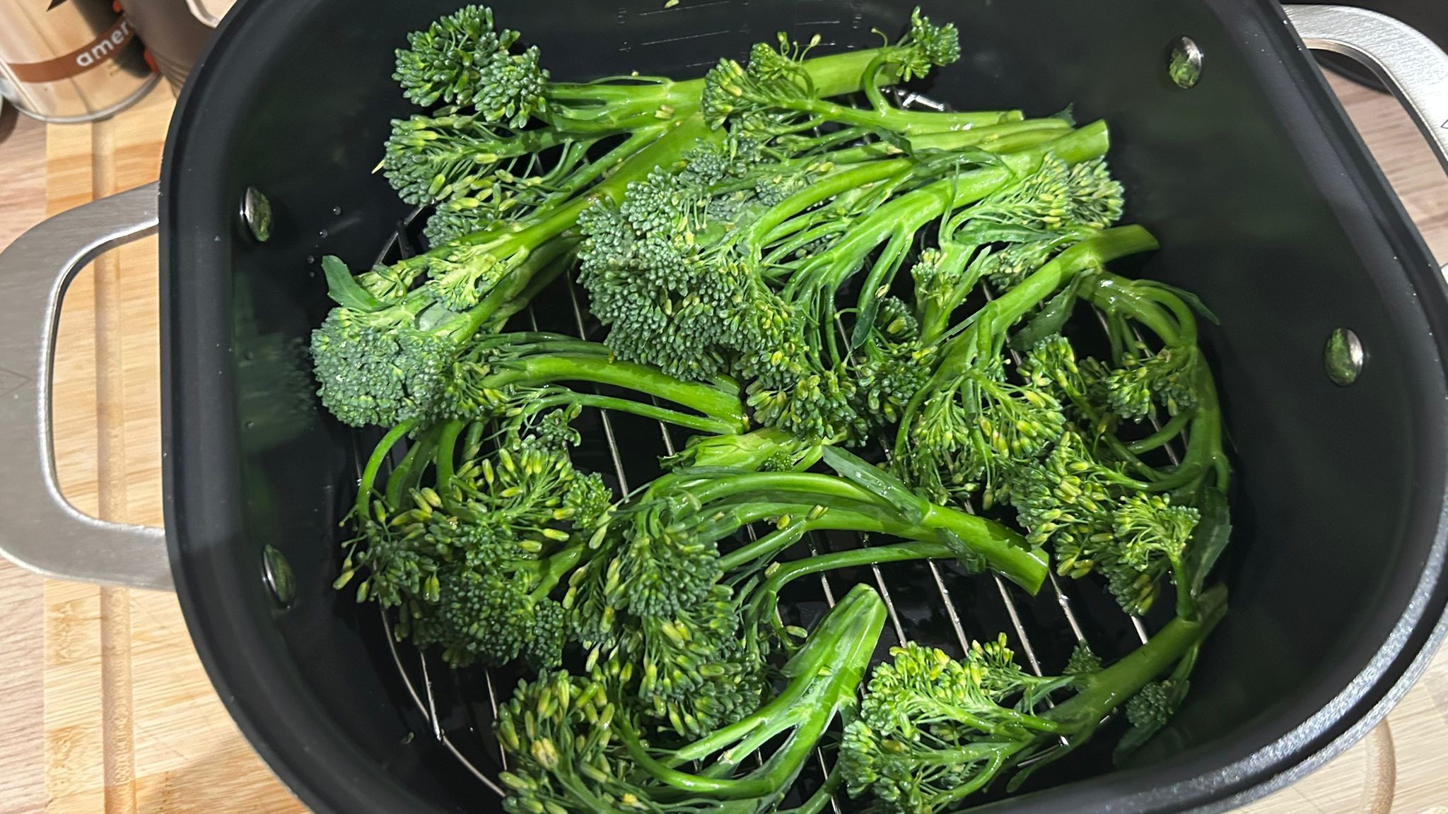 Cooked broccoli in Ninja Foodi PossibleCooker