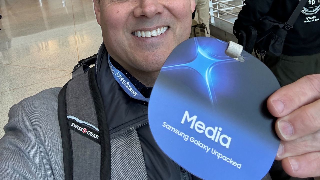 Mark Spoonauer with media badge