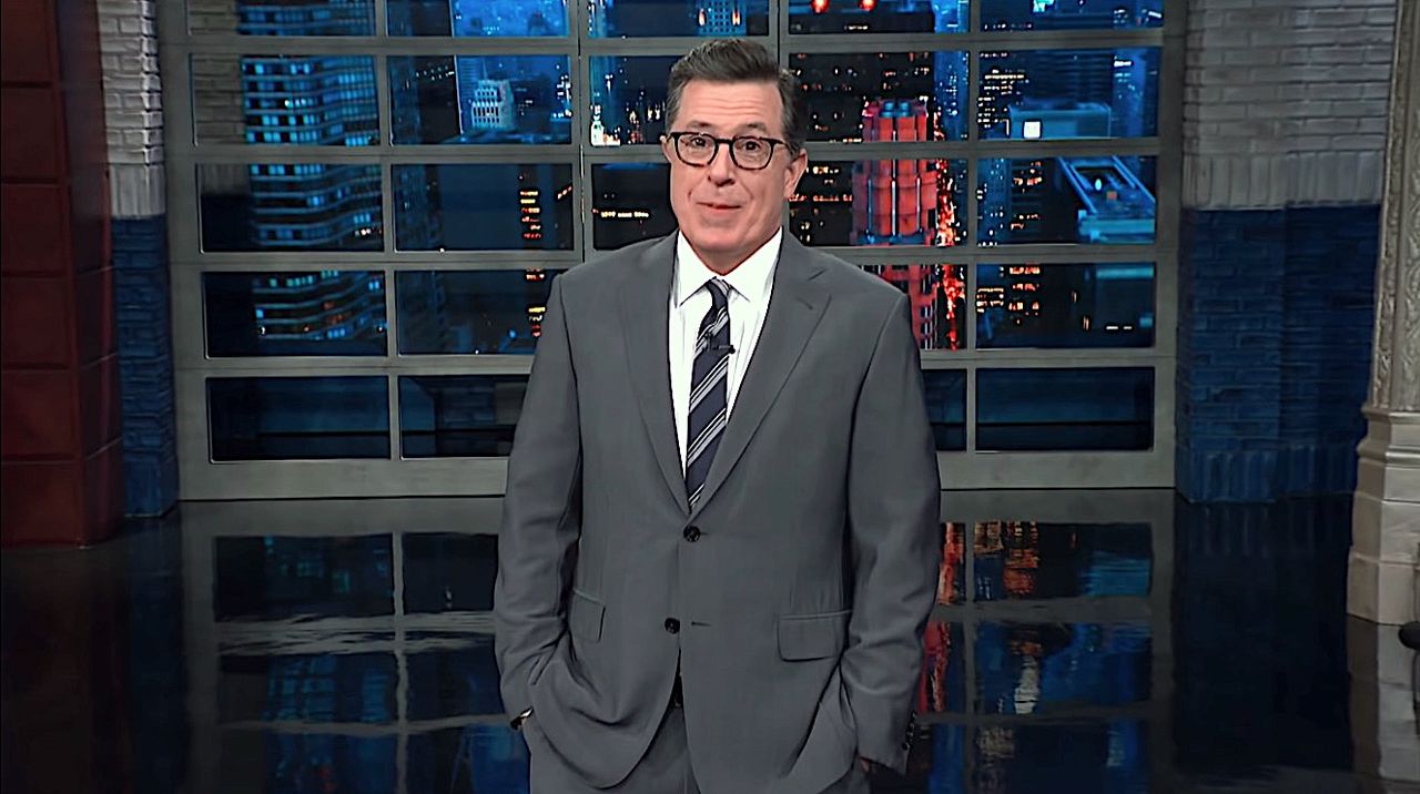 Stephen Colbert celebrates Trump&amp;#039;s first veto