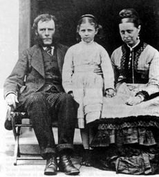 Young Beatrix Potter with Her Parents, 1877. Credit: Alamy