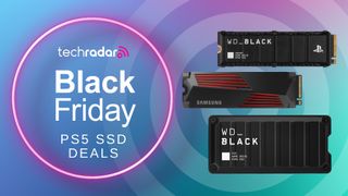 Artwork for TechRadar Gaming's Black Friday PS5 SSD deals page