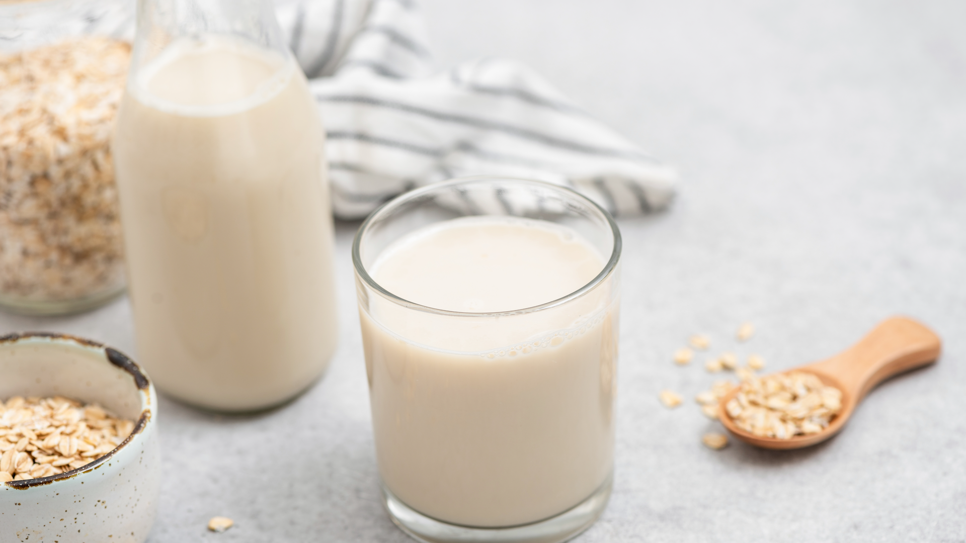 Glass of oat milk