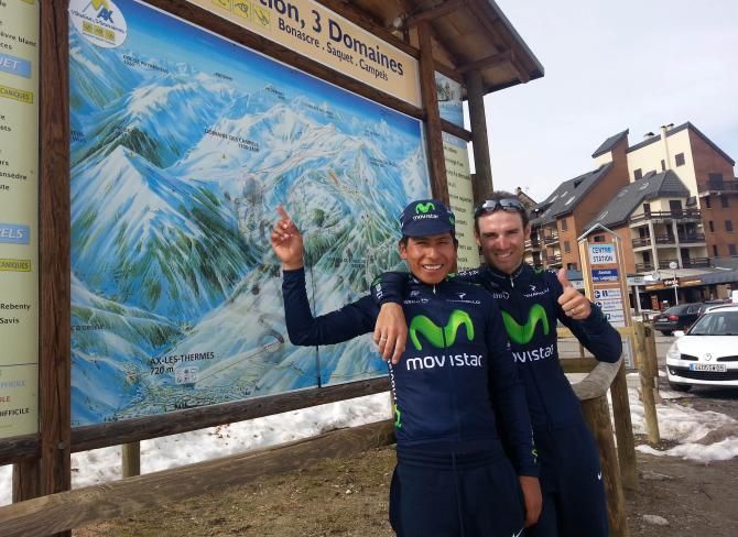 Thumbs up for Quintana and Valverde who spent two days checking out Stage 8 and 9 of this year's Tour de France