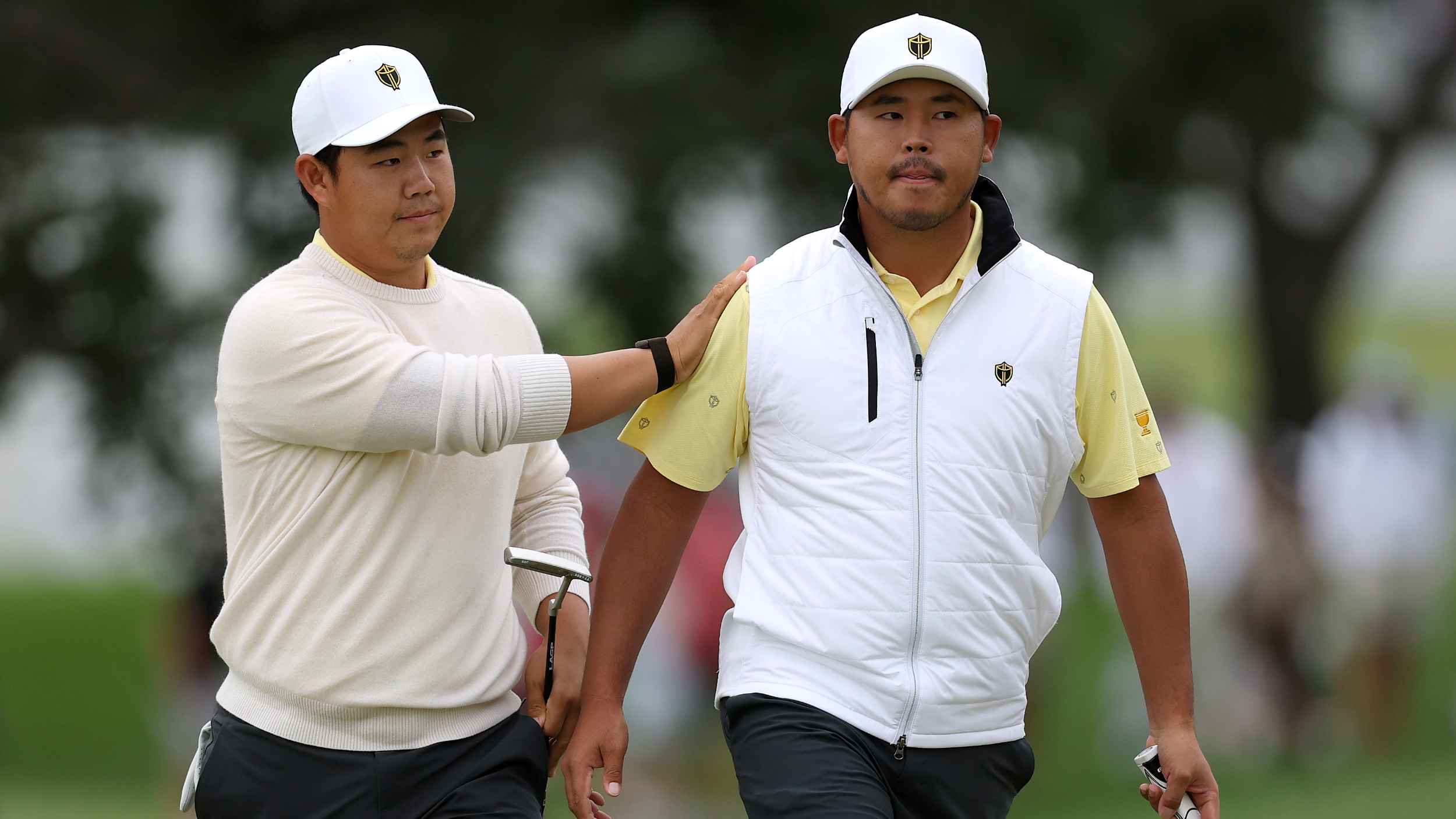 Tom Kim and Si Woo Kim at the Presidents Cup