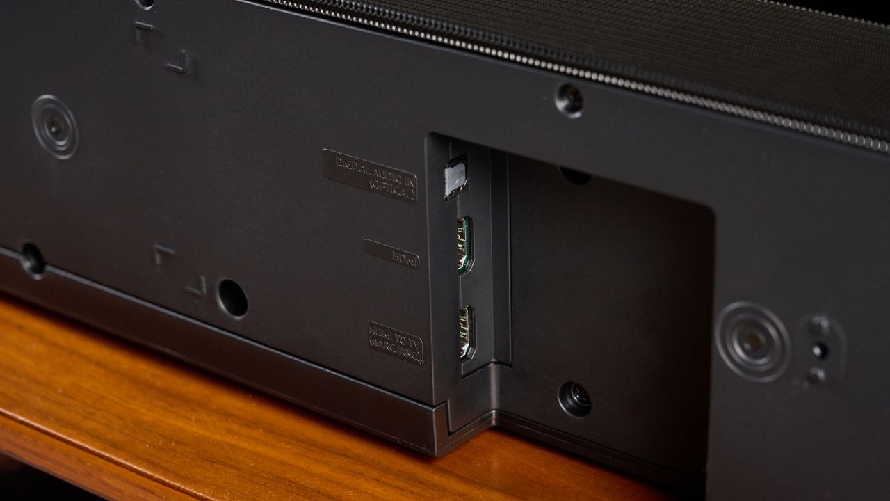 Ports underneath the Samsung HW-Q800F