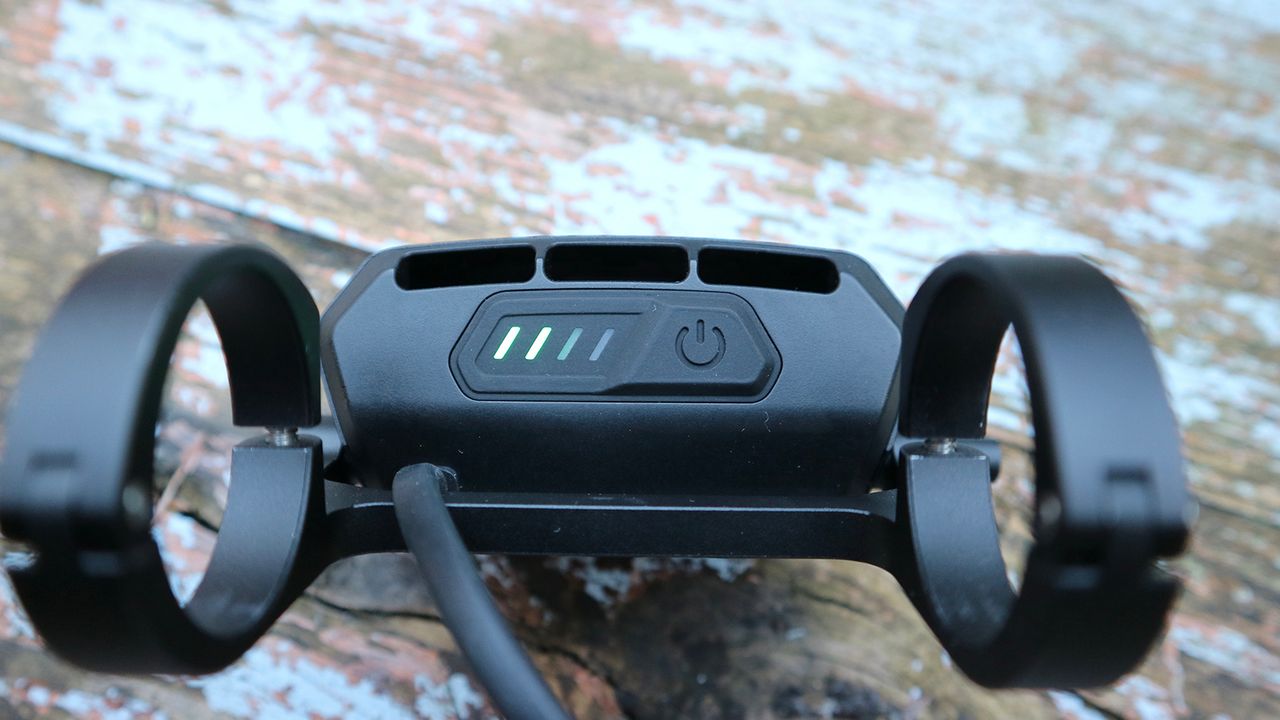 The Magicshine Monteer 12000 bike light viewed from the rear
