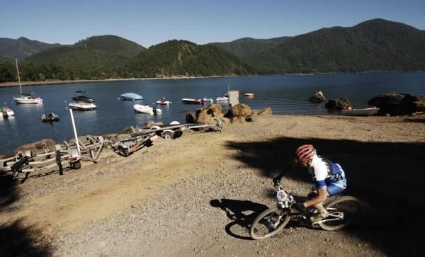 A racer on the final day at the Trans Andes