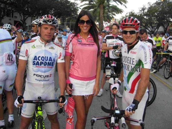 Danilo Di Luca and his neighbour Formula1 driver Jarno Trulli