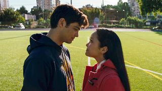 Noah Centineo as Peter and Lana Condor as Lara Jean in To All the Boys I've Loved Before