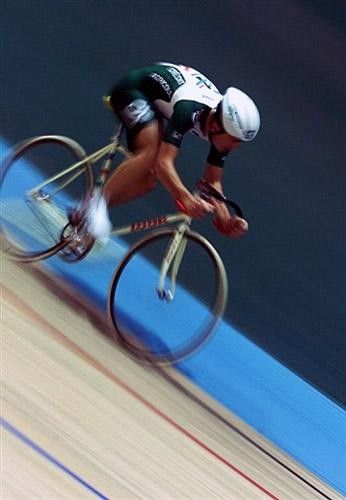 Boardman on his was to topping Belgian Eddy Merckx one-hour World Record,