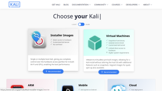 Kali Linux website screenshot