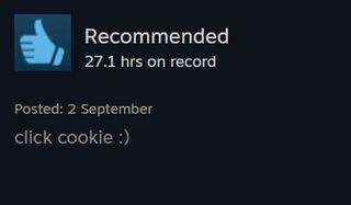 Cookie Clicker Steam review