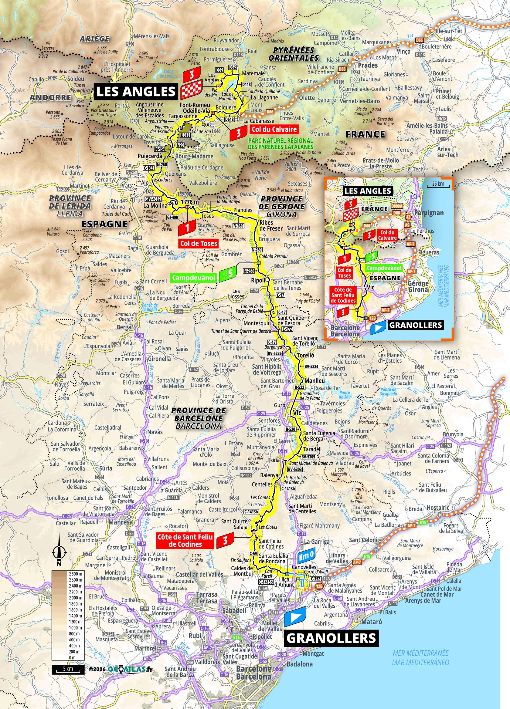 Route information for the 2026 Tour de France