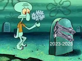 Squidward mourns the AC6 Zimmermans