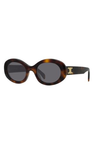 CELINE, Triomphe 52mm Oval Sunglasses