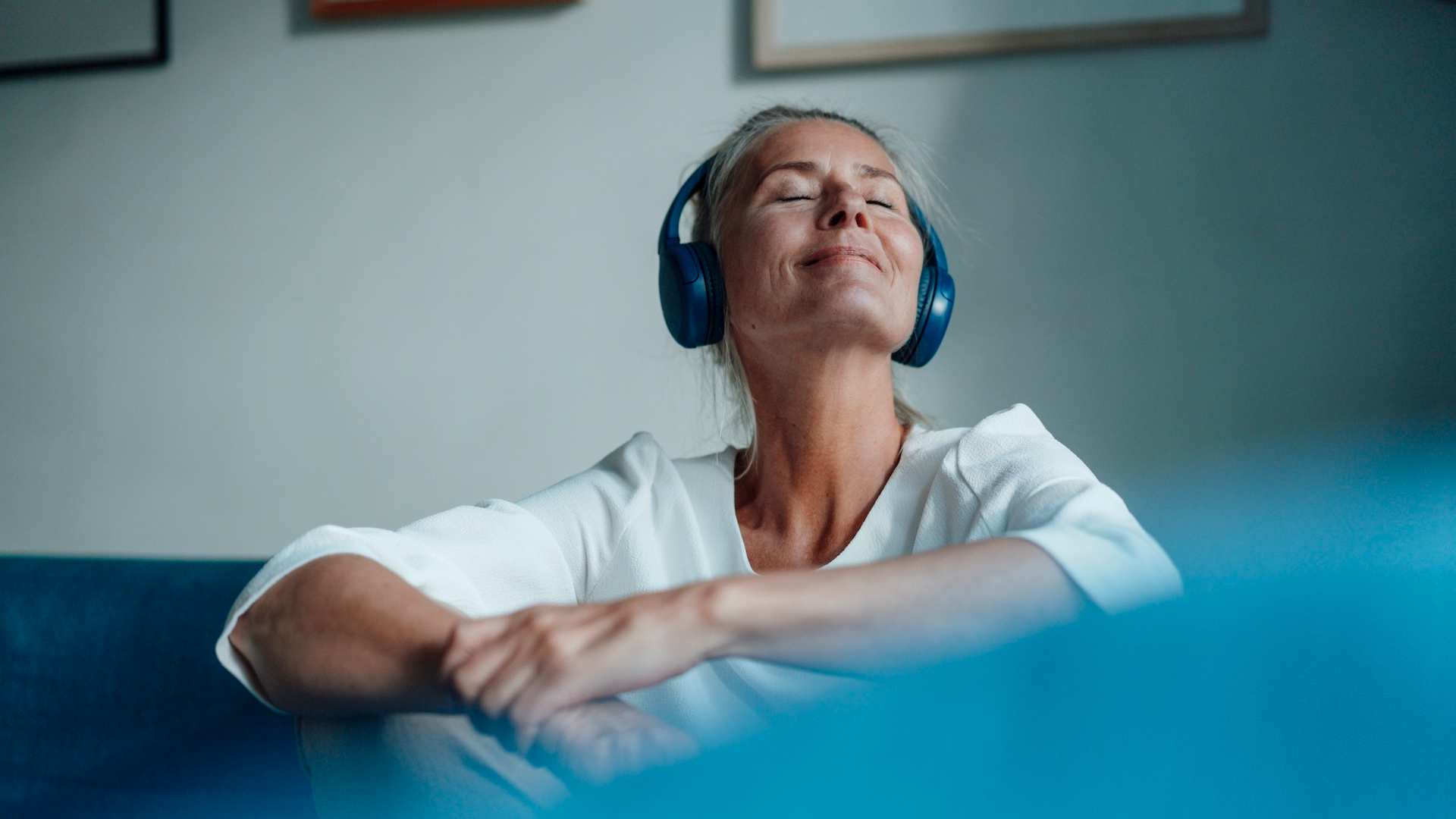 woman listening to music