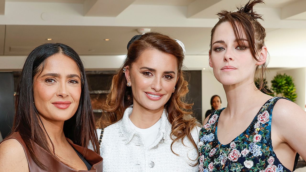 alma Hayek, Penélope Cruz and Kristen Stewart attend Salma Hayek Pinault&#039;s and Kristen Stewart&#039;s celebratory luncheon honoring Penelope Cruz&#039;s starring role in Michael Mann&#039;s “Ferrari.&quot;