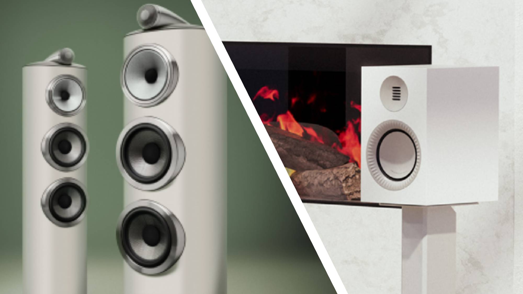 The Kanto Tuk Grand on the right, and Bowers &amp;amp; Wilkins 800 Series Diamond D5 on the left.