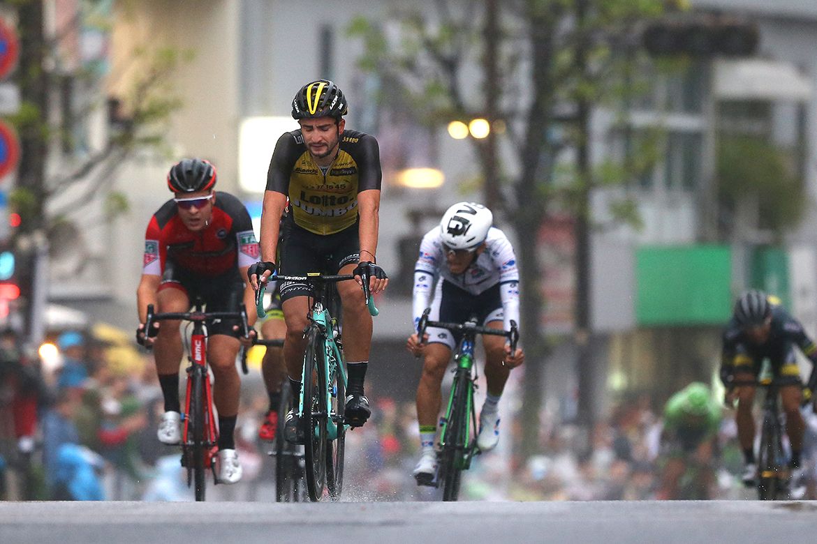 Juanjo Lobato crosses the line in second place