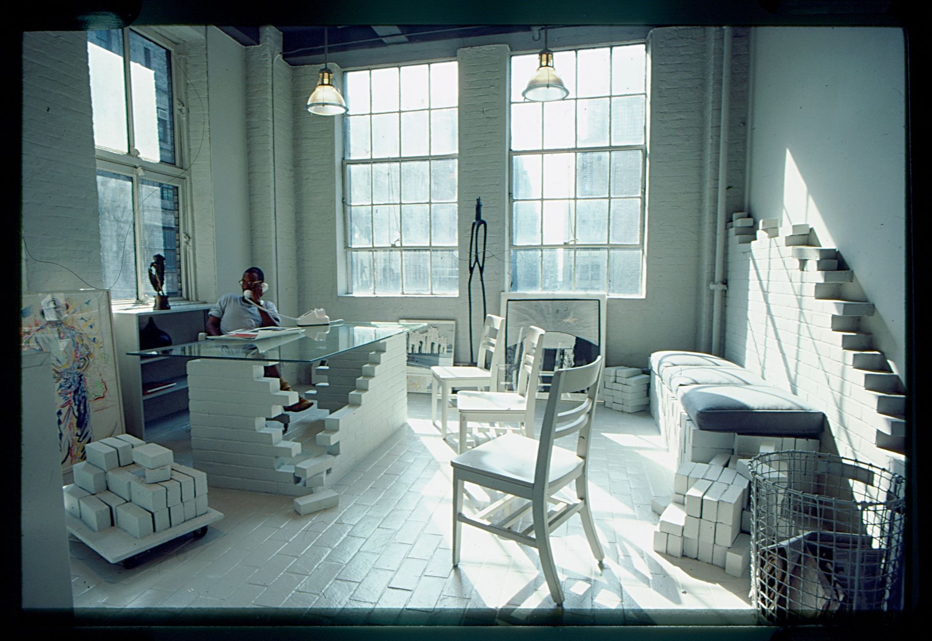 Office for Willi Smith, founder of WilliWear, New York, 1982
