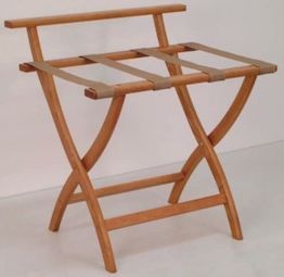 Wooden Mallet Luggage Rack