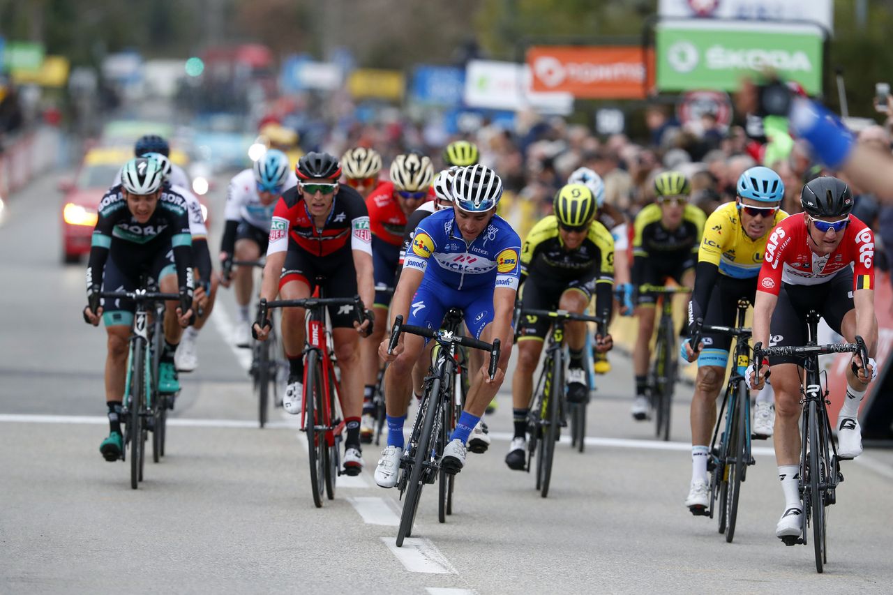 Julian Alaphilippe (Quick-Step Floors) takes third on the stage