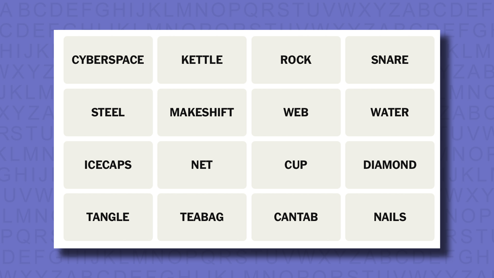 NYT Connections hints for game 809 on a purple background