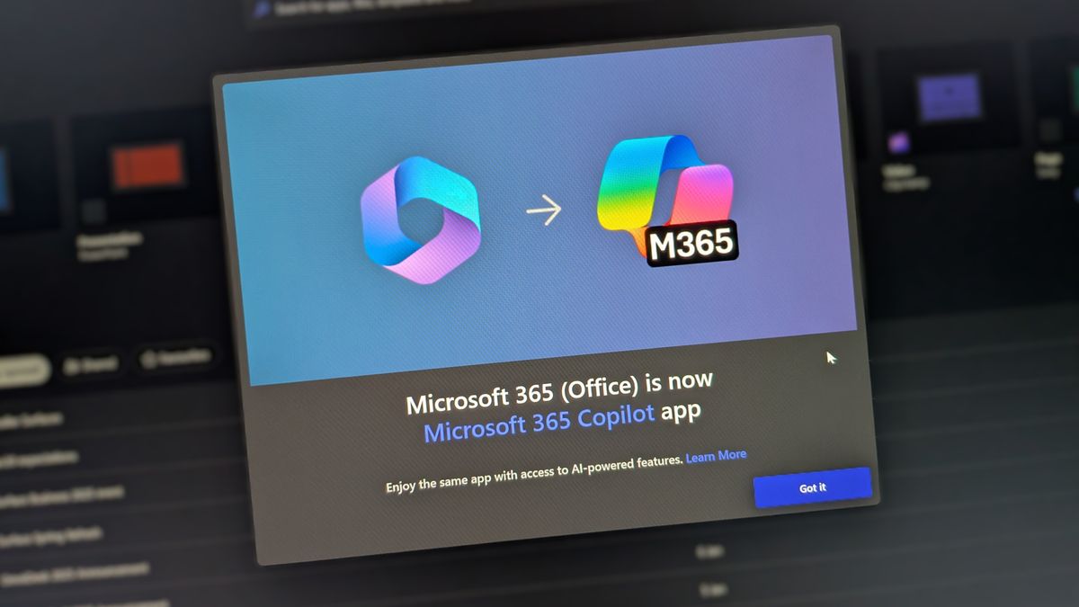 Microsoft 365&#039;s new logo.