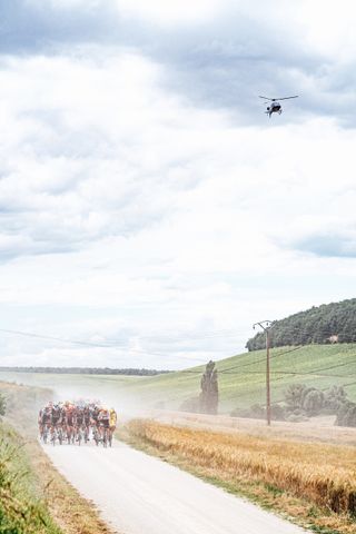 The peloton on stage 9 of the Tour de France