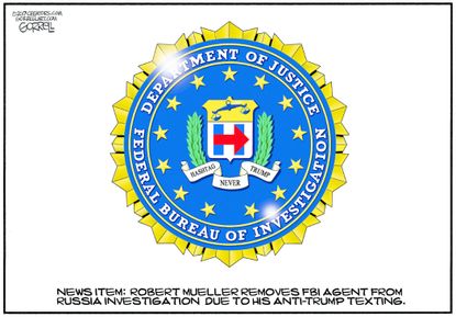 Political cartoon U.S. Mueller FBI investigation Hillary Clinton anti-Trump bias