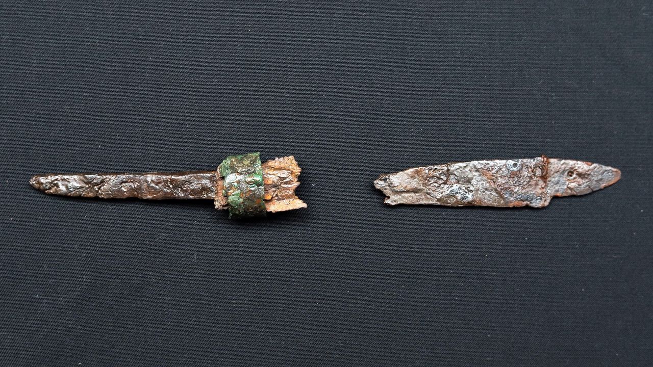 The medical tools include high-quality scalpels "suitable for surgical procedures." They are made from a copper alloy, decorated with silver, and have removable steel blades.