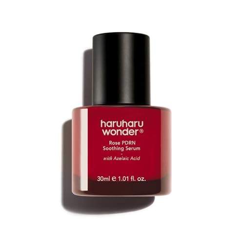 Haruharu Wonder Rose Pdrn Soothing Serum, Redness Relief, Barrier Repair With Azelaic Acid, Lightweight Hydrating Formula for Sensitive Skin, Glass Skin, Korean Skincare, Vegan, 30ml