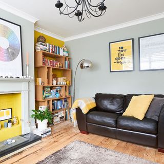 Living room with vibrant accessories