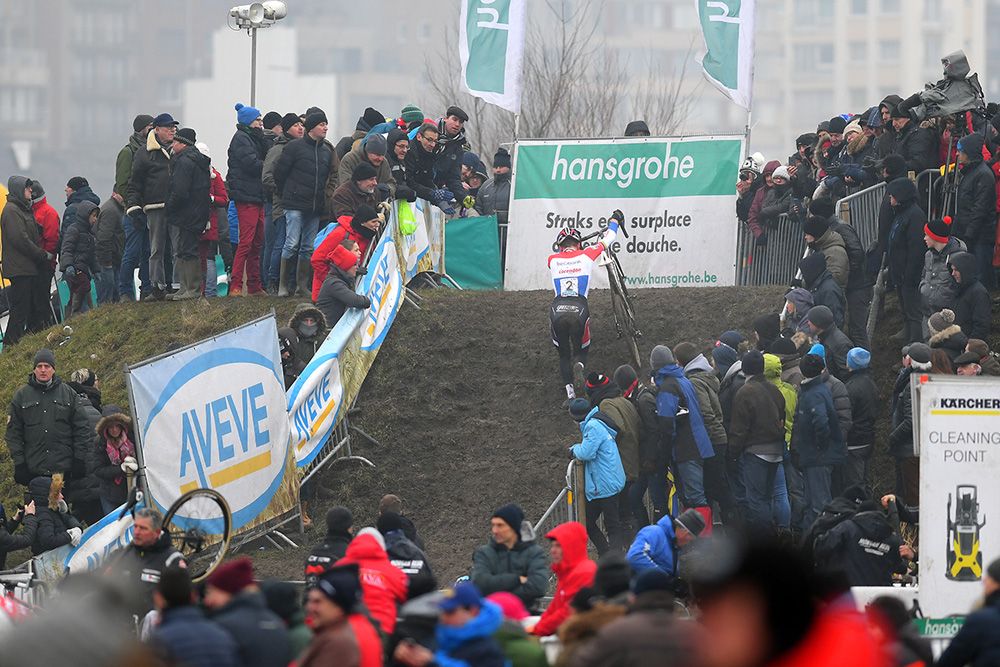 The crowds were out to see Mathieu van der Poel (Beobank-Corendon)