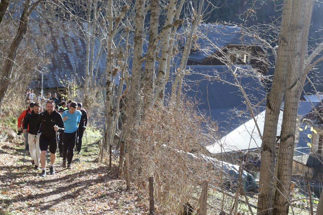 The team set off on their hike