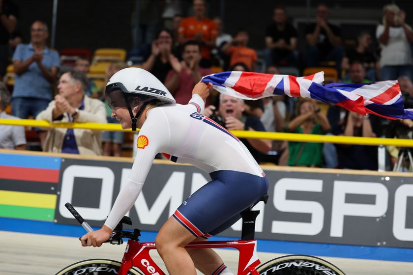 2025 UCI Junior Track World Championships - 21 Aug 2025Cycling - 2025 UCI Junior Track World Championships - Omnisport, Apeldoorn, Netherlands - Women Team Pursuit Final for Gold - Erin Boothman (Great Britain) celebrates winning the Women Team Pursuit Final for GoldBy: Alex Whitehead/SWpix.com/Shutterstock