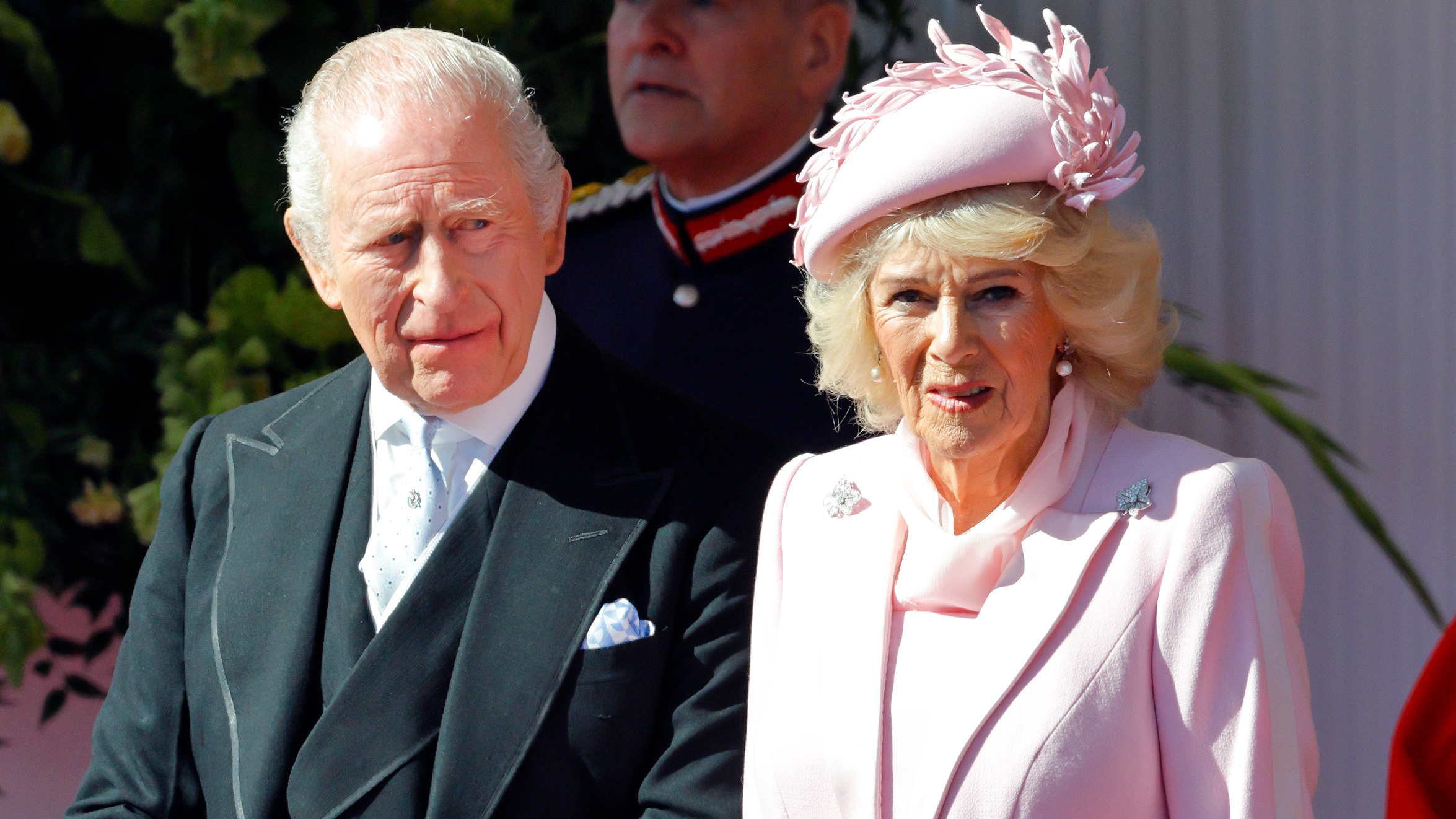 King Charles III and Queen Camilla attend the formal welcome for The President of the Federal Republic of Nigeria on day one of their State Visit to the United Kingdom on March 18, 2026