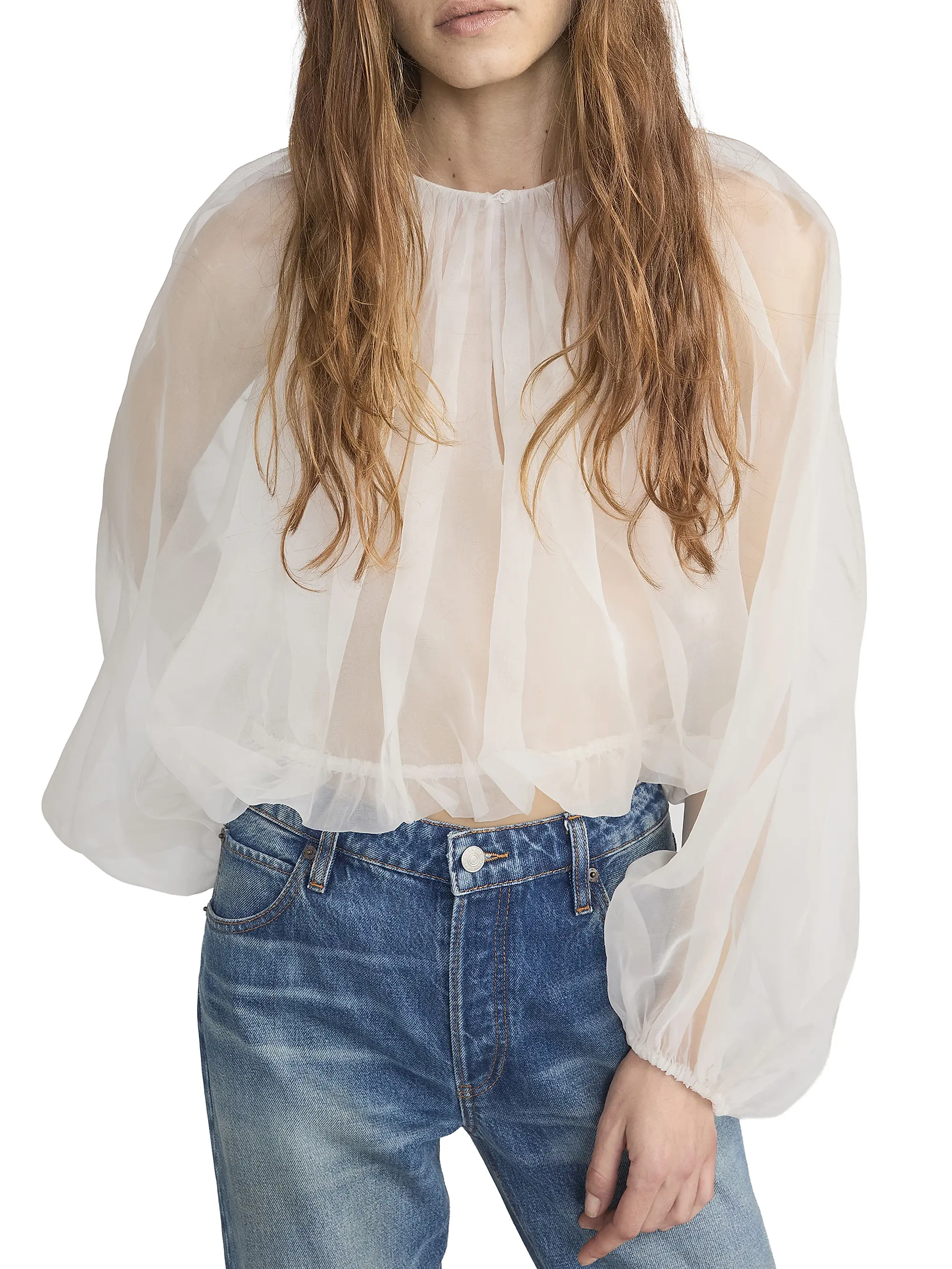 The Sheer Balloon Blouse