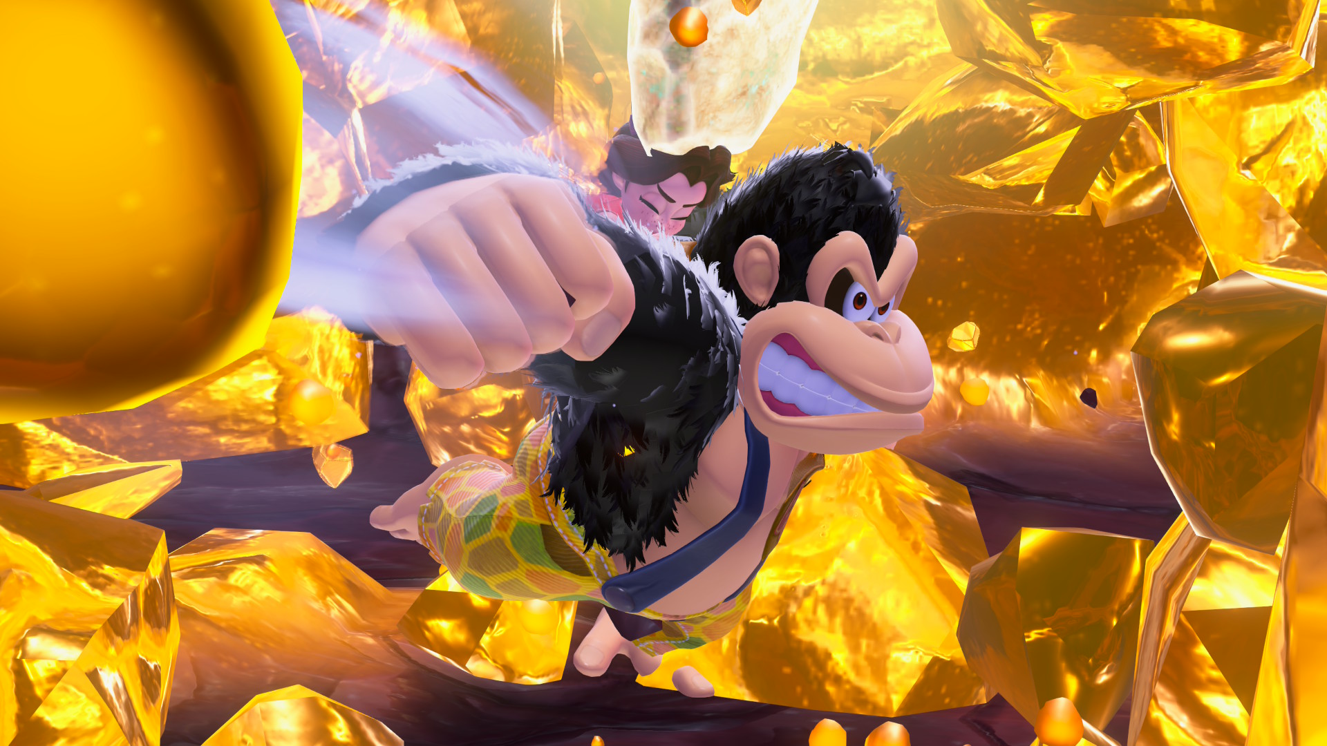 Donkey Kong Bananza review; colourful animated game characters