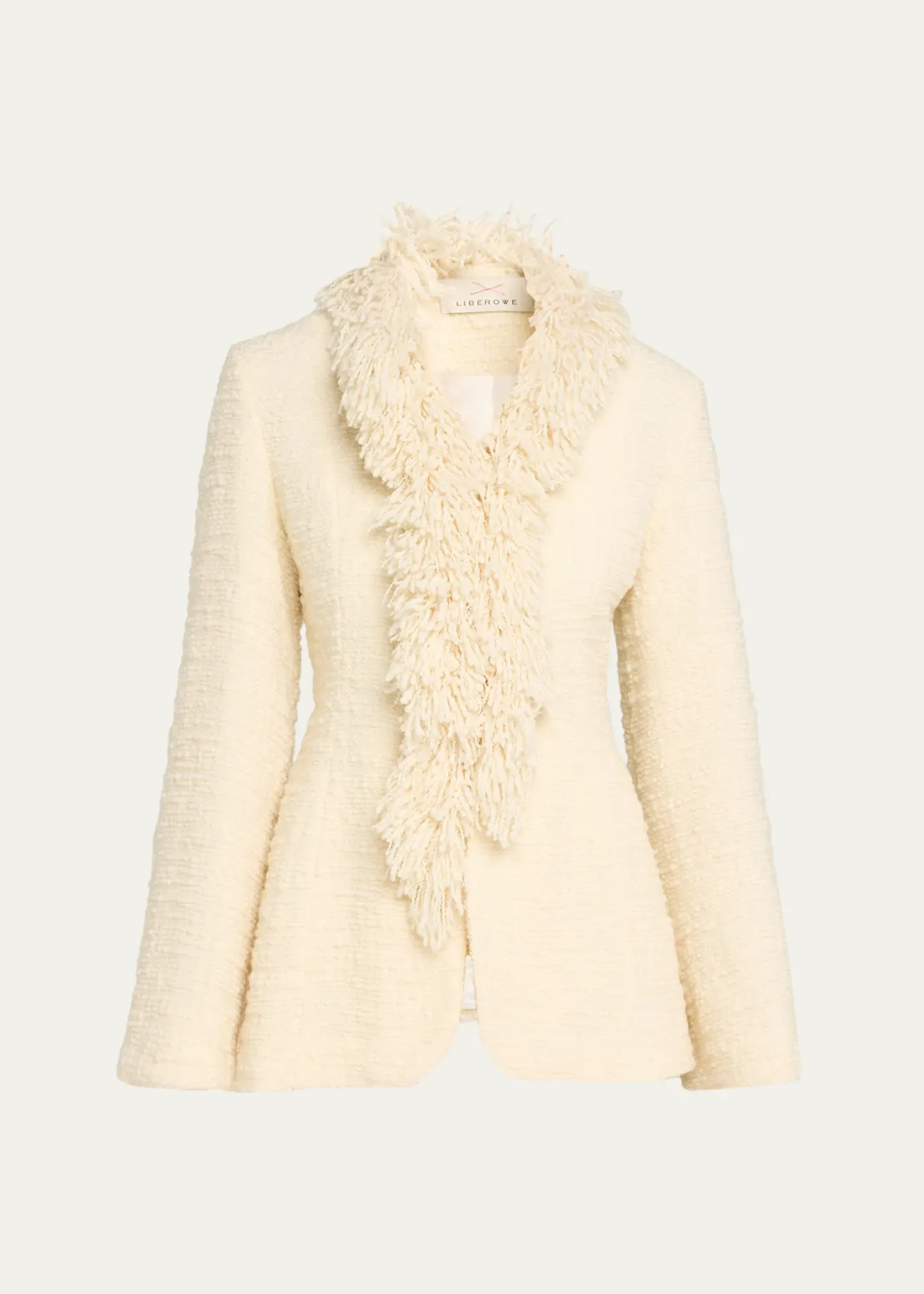 Liberowe, Trader Fringed Boucle Single-Breasted Jacket