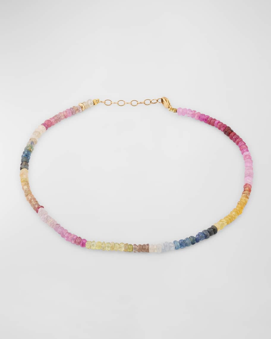 Light Rainbow Sapphire Anklet