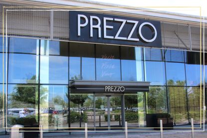 The front of a Prezzo restaurant
