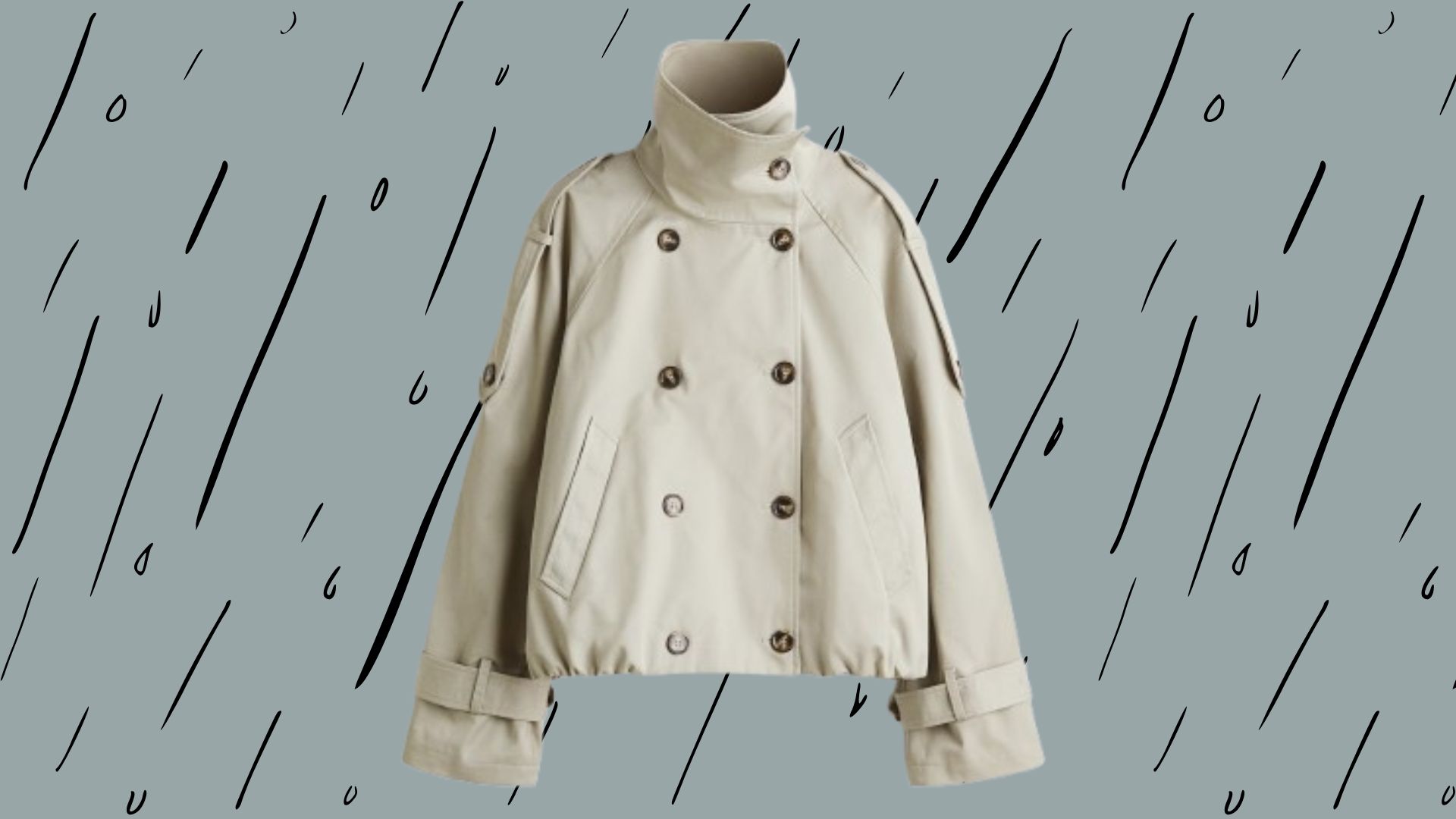 H&amp;M, cropped trench coat